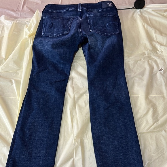 American Eagle Outfitters Women's Ripped Dark Blue Skinny Jeans size 4 - Picture 6 of 9